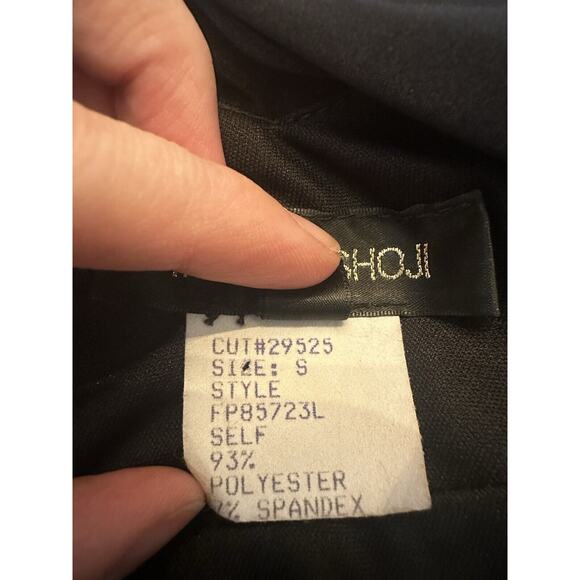 Tadashi Shoji Dress Size Small Formal Black One Shoulder Gown Ruched Draped Maxi - Picture 10 of 13